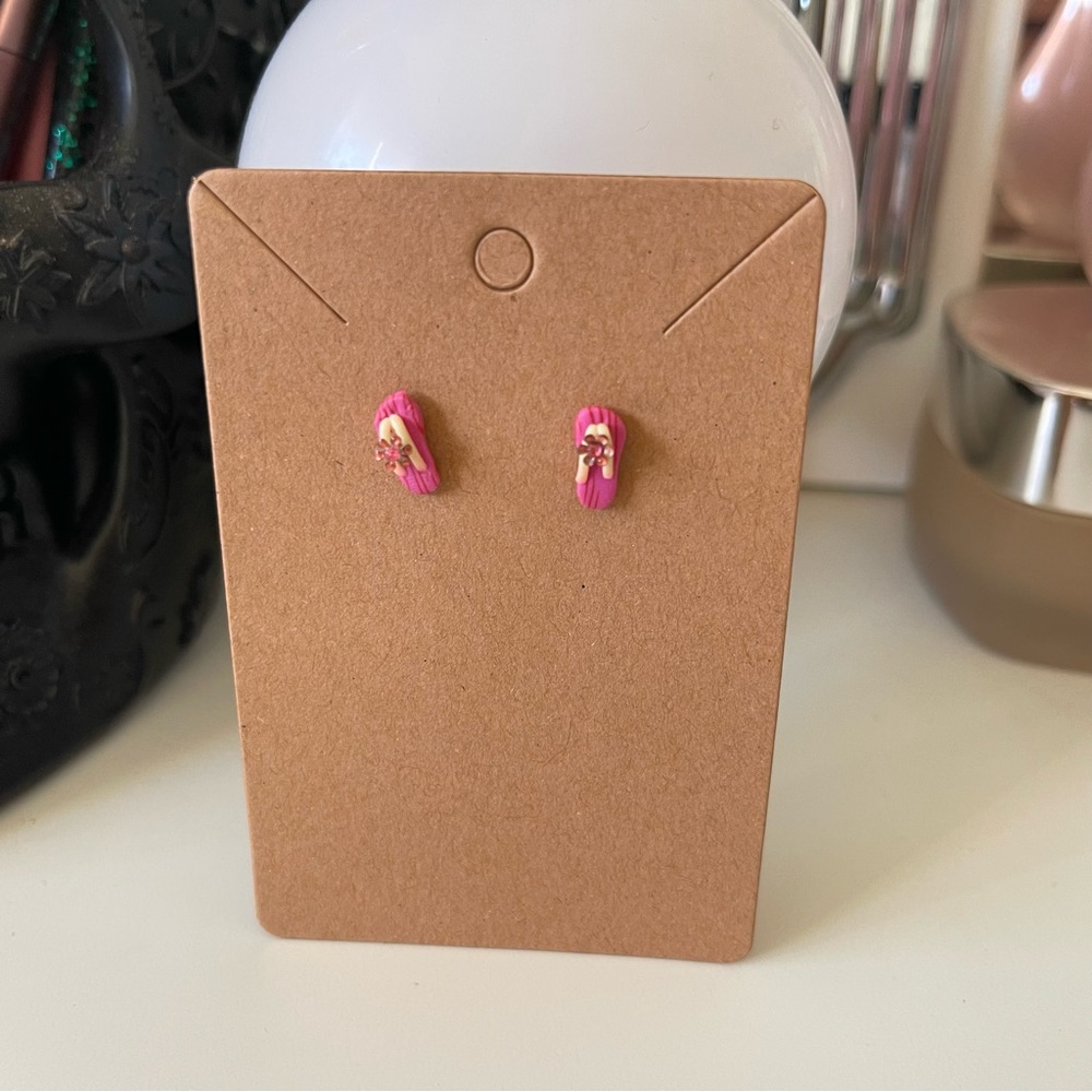 3/$15 Pink Flip Flop Clay Style Stud Earrings 2000s Earrings Y2K Style